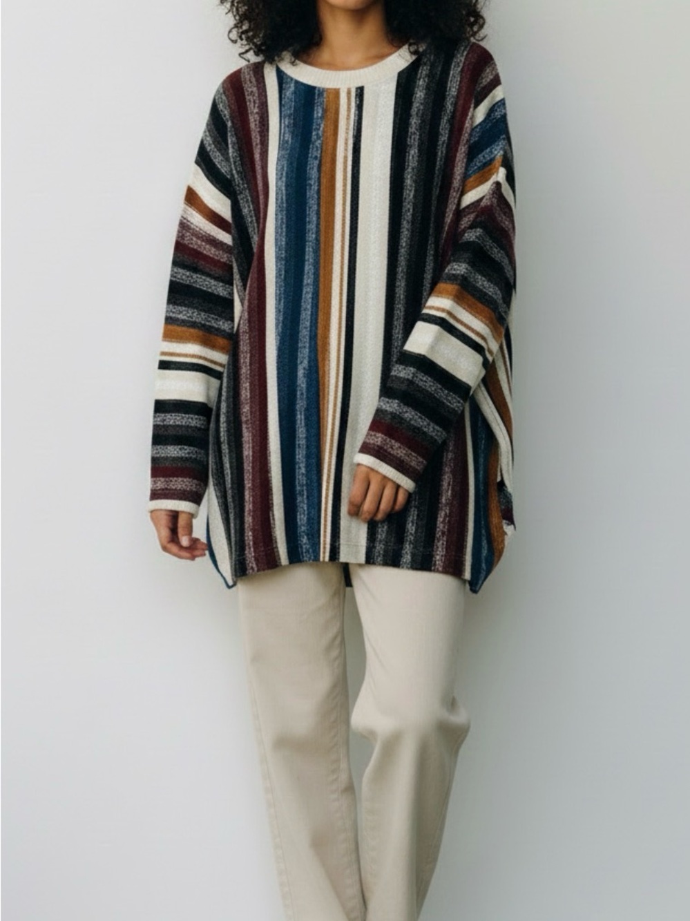 My Story Vertical Striped Long Sleeve Tunic